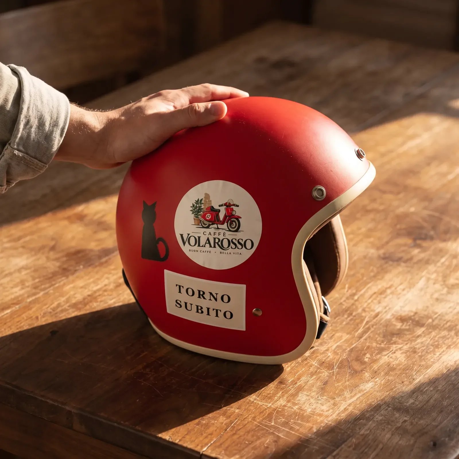 On the helmet